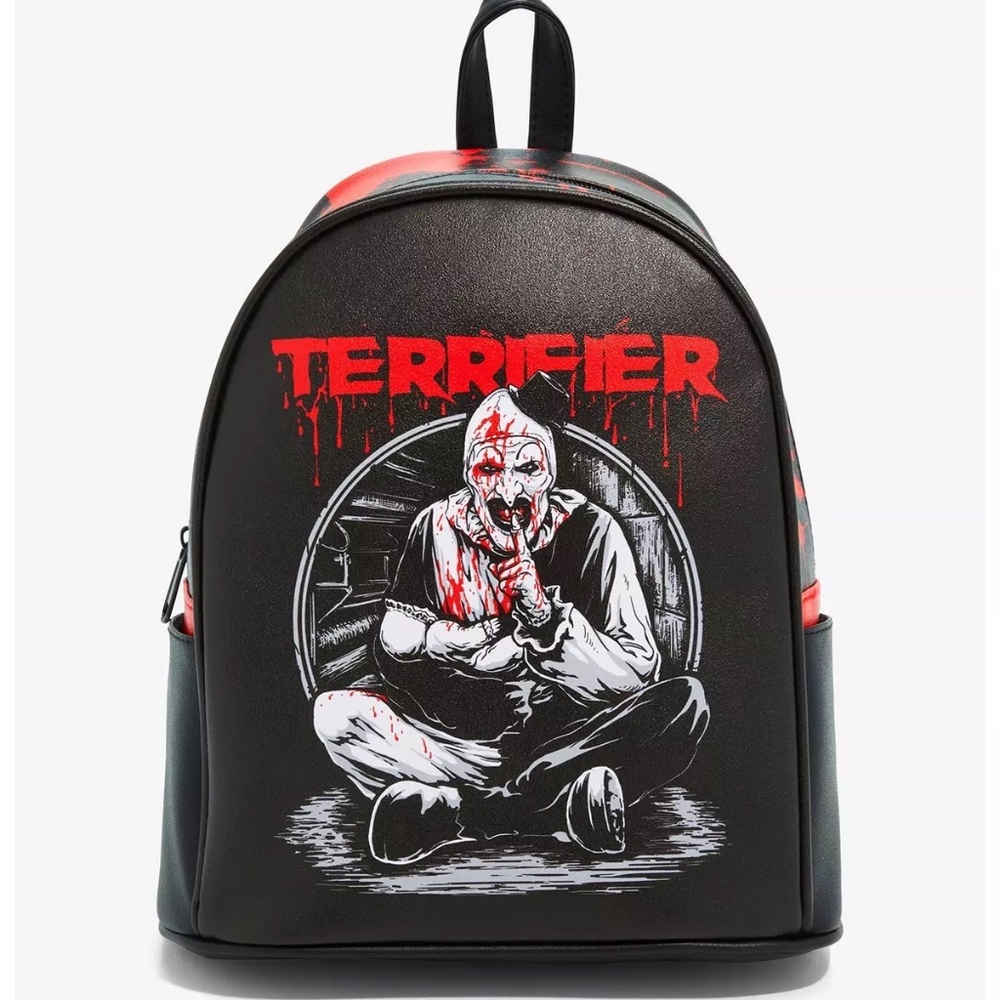 Terrifier Art the clown mini backpack hot topic blood splatter